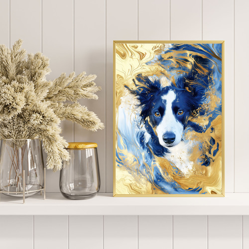 もう一回投げて　水彩画　ボーダーコリー ボーダーコリー 水彩画風 毛色4色 】 マグカップ お家用