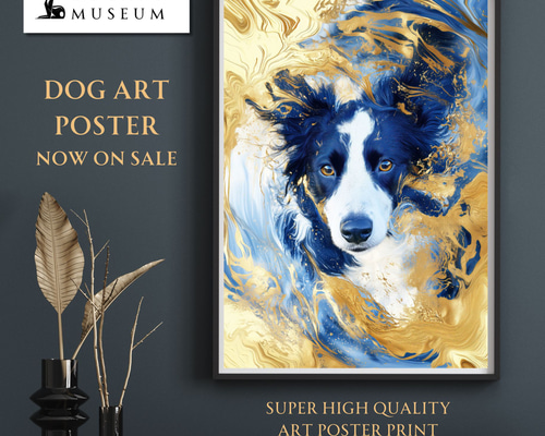 犬 コリー 水墨画 水彩画 色紙絵 アート 絵画 木製額縁 額装 美術 芸術 f7d355abf3dee57835eadd5041c38c
