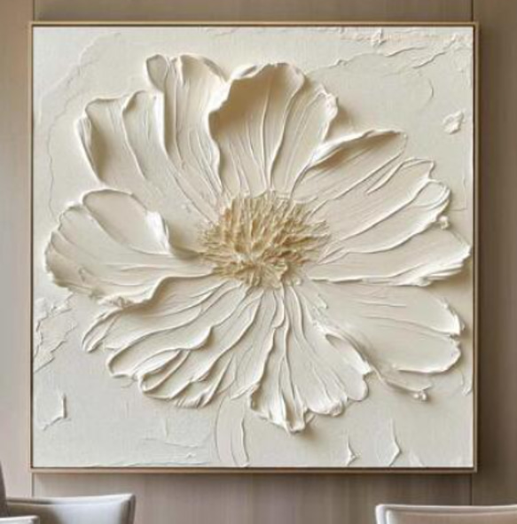 『ある日の花屋にて』 F8キャンバス 油絵 テクスチャーアート 原画 抽象画 ある日の花屋にて』 F8キャンバス 油絵 テクスチャーアート 原画