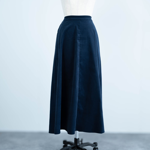 45rpm 美品 umii908 コーデュロイスカート 1 ネイビー 45rpm ネイビー コーデュロイ スカート コットン