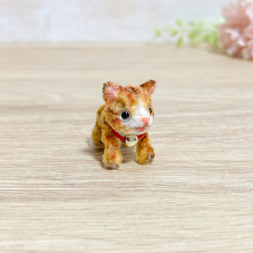 モールドールのサンマと柿と茶トラ猫 秋の風景 ねこ ネコ モールアート