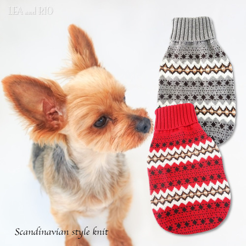 セーター ニット 冬 トップス タートルネック ノルディック柄 ドック