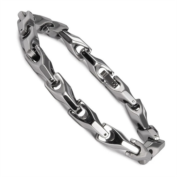 パンクチェーン タングステン鋼 Tungsten バングル 磁気 ブレスレット