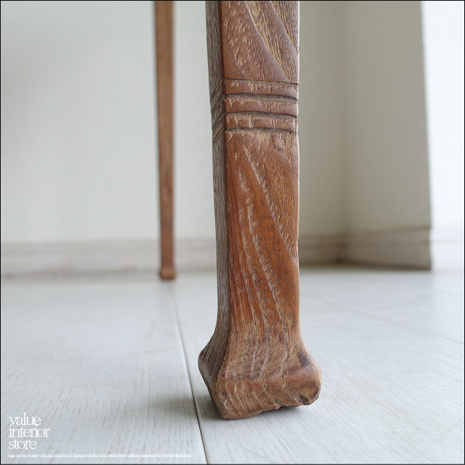 チーク無垢材 ヴィンテージテーブルAnq/01 ダイニングテーブル 什器デスク 机 一点物 再生家具 表面再仕上済 古材