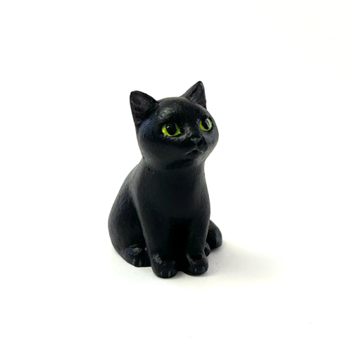 黒猫の置物 招き猫 猫ハウス 通販 18374331｜Creema(クリーマ)