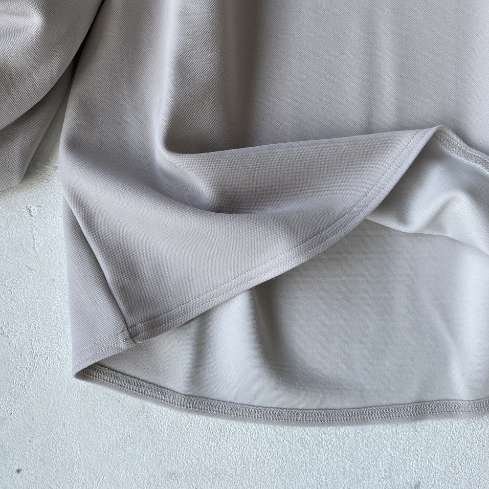 【日本製】2重織ストレッチジャージ＿ボリューム袖プルオーバー_【セットアップ対応】トープ