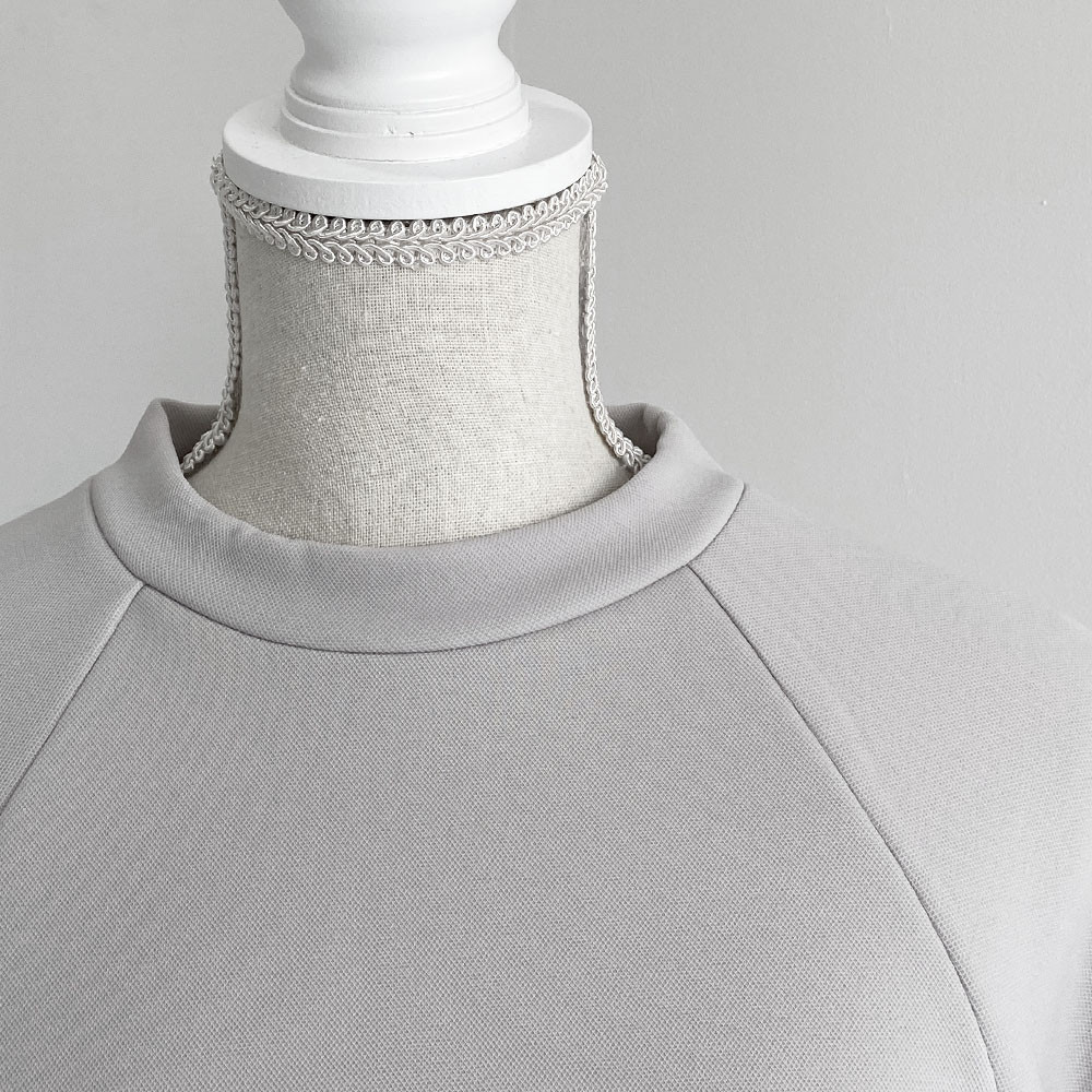 【日本製】2重織ストレッチジャージ＿ボリューム袖プルオーバー_【セットアップ対応】トープ