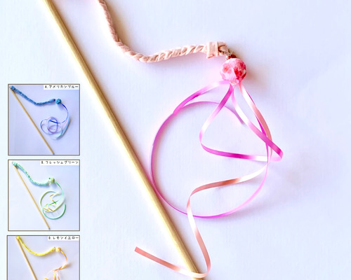 ☆紫陽花・リボン・じゃれ猫・パーツ・チャーム☆ 紫陽花・リボン・じゃれ猫・パーツ・チャーム