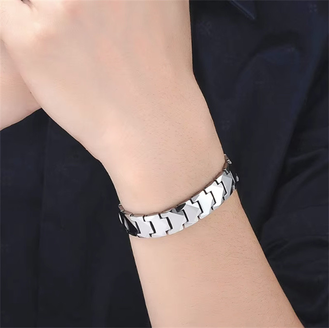 タングステン鋼 Tungsten 磁気 ブレスレット チタン鋼 健康 血行促進 免疫力向上 関節炎 SSP197
