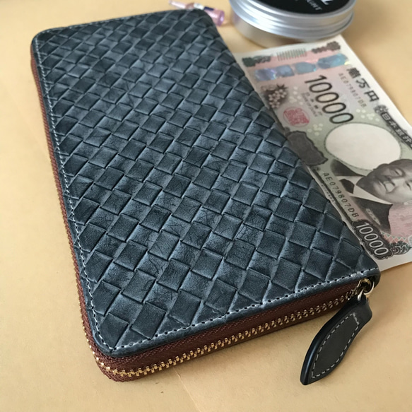 黒 ハンドメイド 新品 ブライドレザー ヌメ革/本革 編み込み メンズ