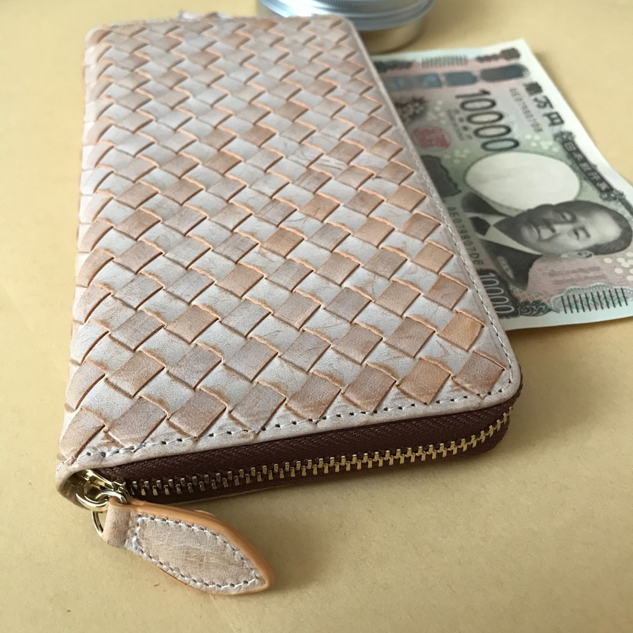 ブラウン ベージュ ハンドメイド 新品 ブライドレザー ヌメ革/本