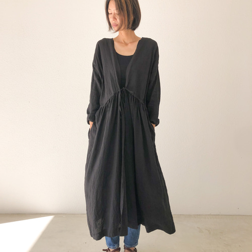 French Linen カシュクール風ローブ ワンピース fabric-okinawa 通販 