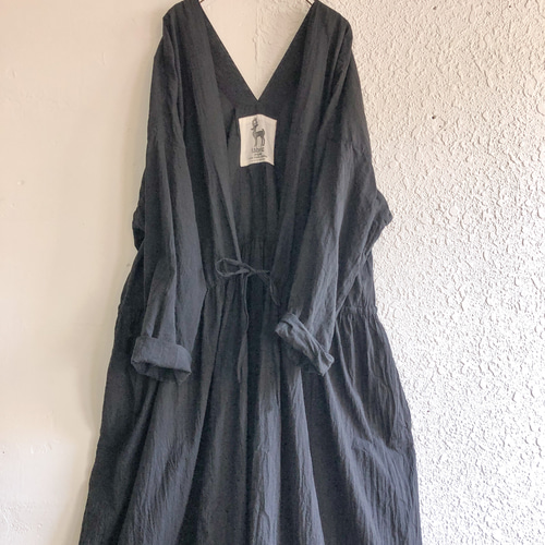 French Linen カシュクール風ローブ ワンピース fabric-okinawa 通販 