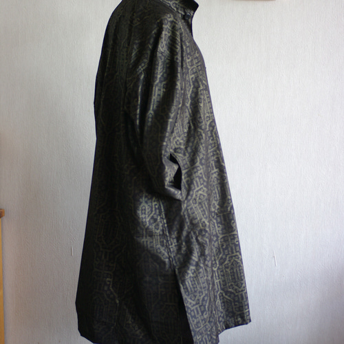 大島紬のコート オープンカラーコート/C-702/大島紬/リメイク/着物リメイク