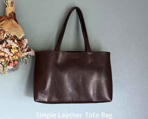 ハンドメイド　ヌメ本革　トートバック　クリーマ　ブルー　新品／未使用品　1015 ハンドメイド ヌメ本革 トートバック クリーマ ブルー 新品／未