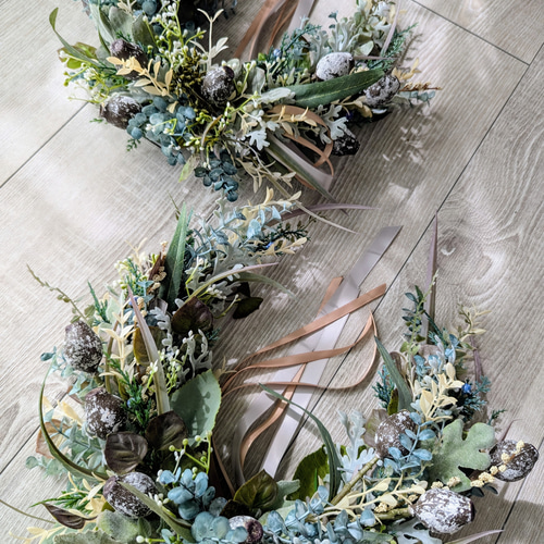 森の馬蹄リース ＊ 幸運を呼ぶホースシューリース クリスマスリース