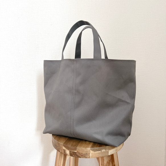 トートバッグL 帆布バッグ シンプルトート ビジネスバッグ 濃