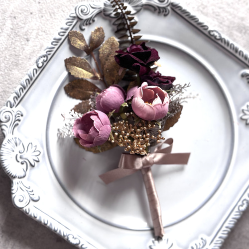 ♥再再販 胡蝶蘭ブーケ ＊ブートニア2点 セット● ウェディングブーケ 結婚式 再再販 胡蝶蘭ブーケ ＊ブートニア2点 セット○ ウェディングブーケ