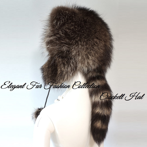 小顔効果☆ラクーンファークロケットハット毛皮帽子 付け耳暖か防寒