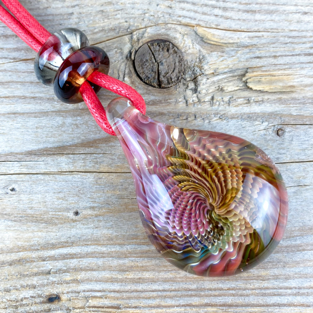 Reticello Pendant ボロシリケイトガラス ペンダント WITF47