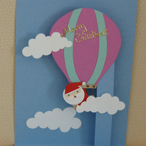 CH-09】手作りクリスマスポップアップカード | 気球に乗って