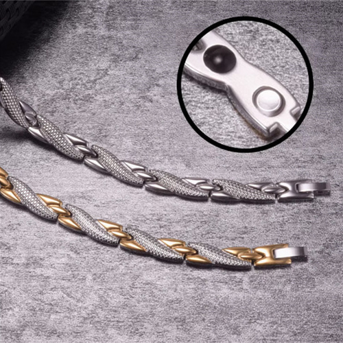 CRG 磁気ネックレス・ブレスレット 電磁波対策 ステンレス鋼 チタン鋼 ジュエリー 磁気 ネックレス