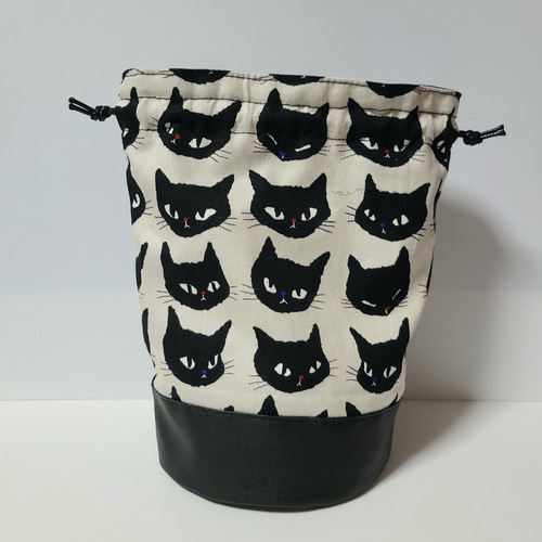 Amazon.co.jp: ハンドメイド ポーチ 巾着袋 ねこちゃんパネル 猫