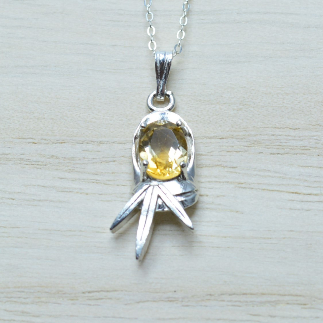 かぐや姫　シトリン8x6mm silver925 02PM03-01