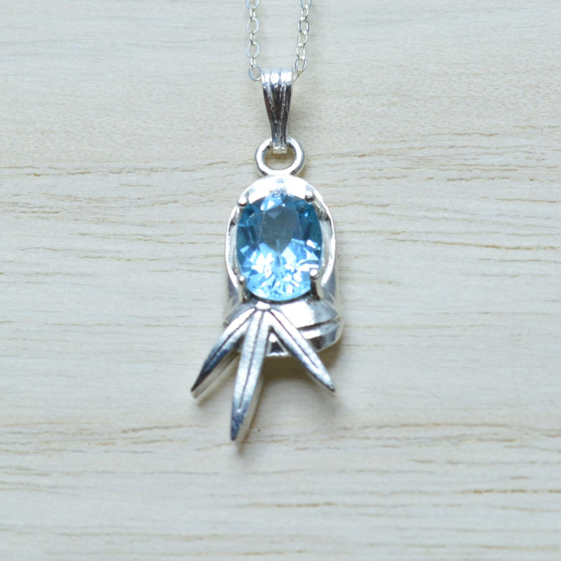 かぐや姫　ブルートパーズ8x6mm silver925 02PM01-01