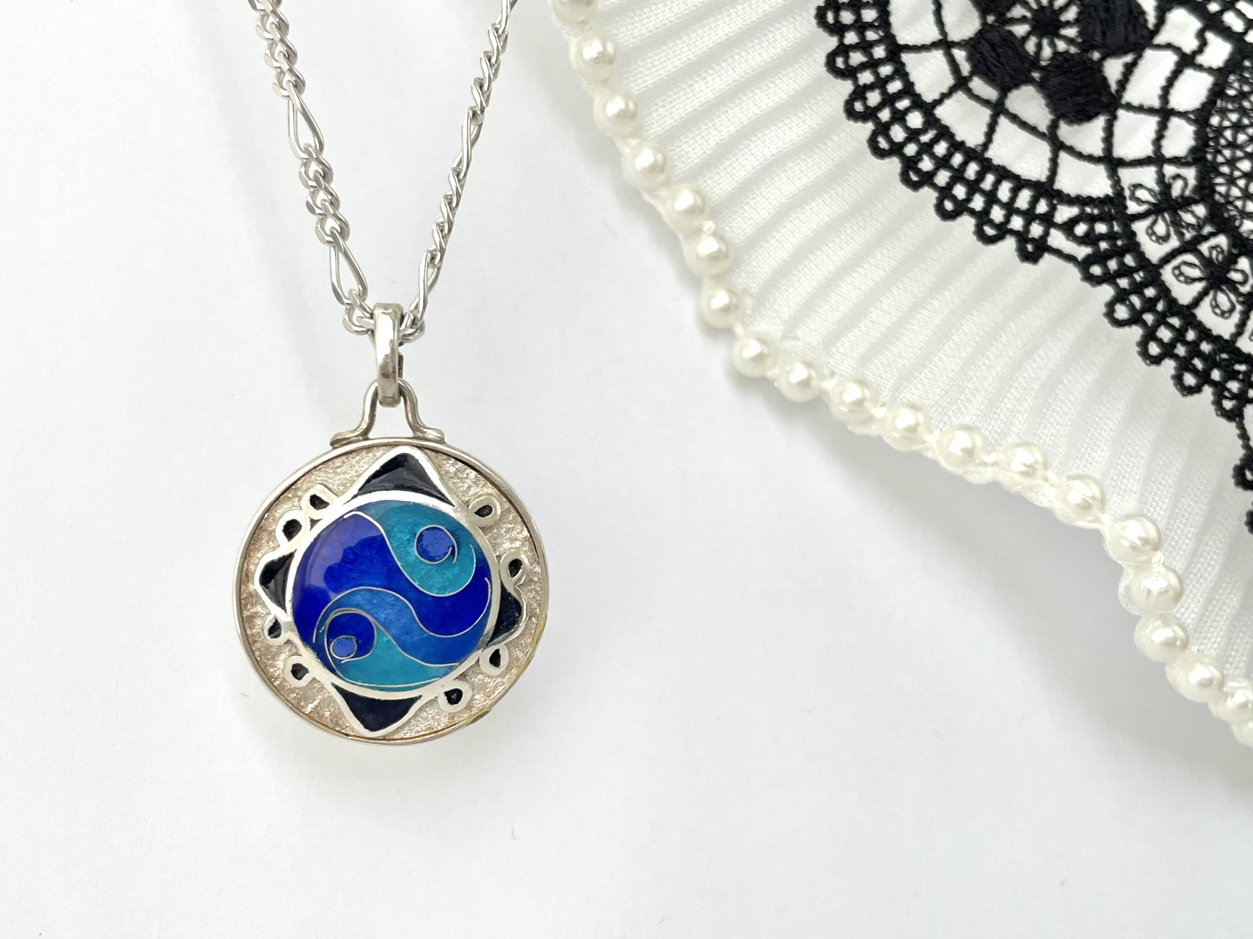 有線七宝シルバーネックレス(772)