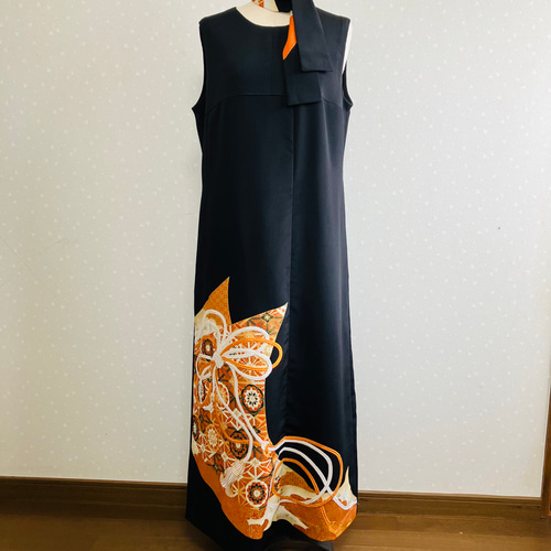 No.139留袖ドレスノースリーブワンピースとボレロ13号L〜LL着物