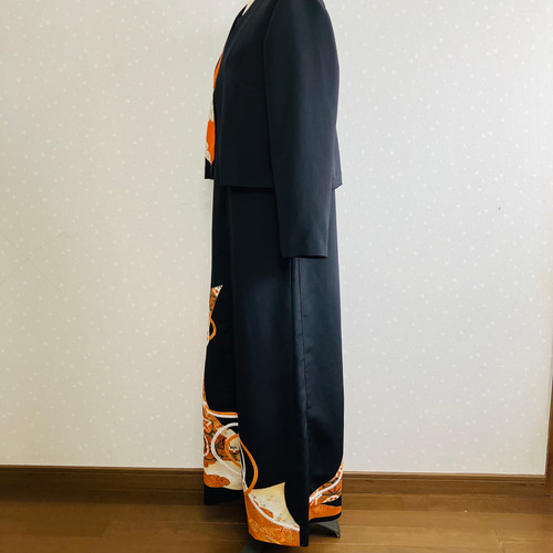 No.139留袖ドレスノースリーブワンピースとボレロ13号L〜LL着物