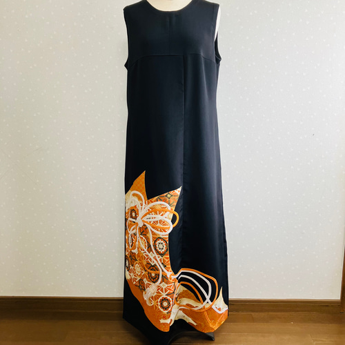 No.139留袖ドレスノースリーブワンピースとボレロ13号L〜LL着物