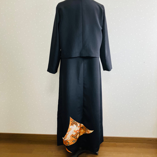 No.139留袖ドレスノースリーブワンピースとボレロ13号L〜LL着物