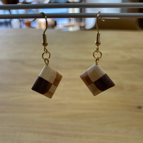 part16★Black×brown系★ハンドメイドピアスまとめ売り★6点セット 一粒ピアス ブラック 6点セット 6サイズ スタッドピアス メンズ black