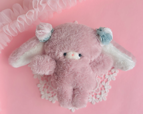 ポンポンラズベリーちゃん♡フワフワロップイヤー♡手のひらサイズの
