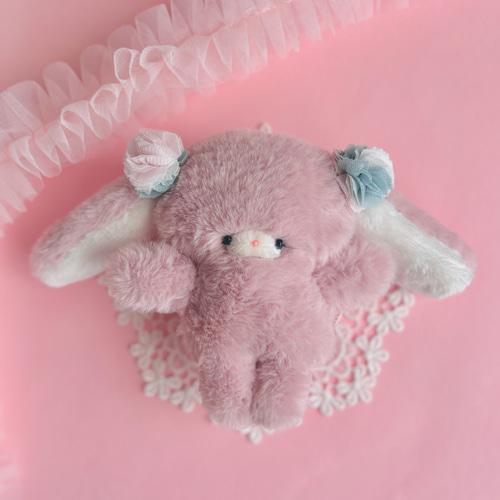 ポンポンラズベリーちゃん♡フワフワロップイヤー♡手のひらサイズの