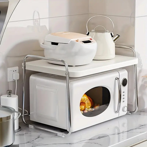キッチン 収納 ラック 棚 幅42cm 電子レンジ ケトル 炊飯器 小物