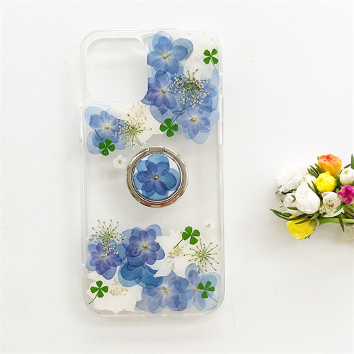 クローバー 紫陽花ケース iPhone16e/17Pro/17/17ProMax/GalaxyS25