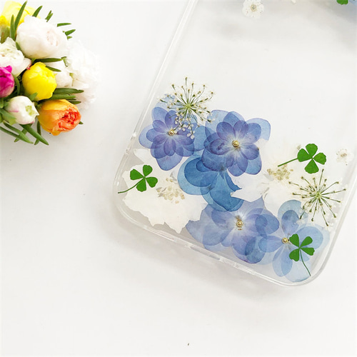 そぁ様♡ご確認用 押し花ケース オーダー 全機種対応 バラの押し花スマホケース オーダーケース 名入れ