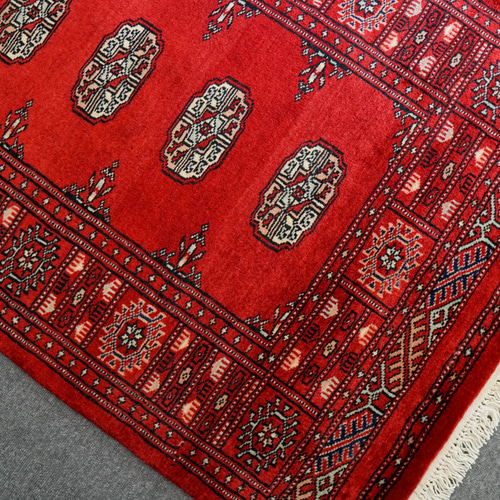 114×80cm トルクメン ボハララグ 手織り絨毯 パキスタン絨毯 114×80cm トルクメン ボハララグ 手織り絨毯 パキスタン絨毯