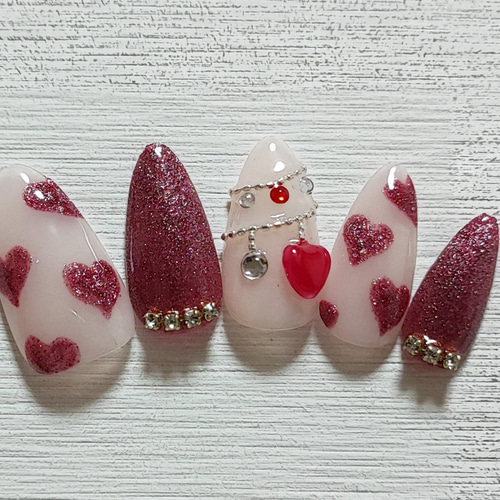 ピンクハートネイルチップ ネイルチップ（つけ爪） R's nail 通販