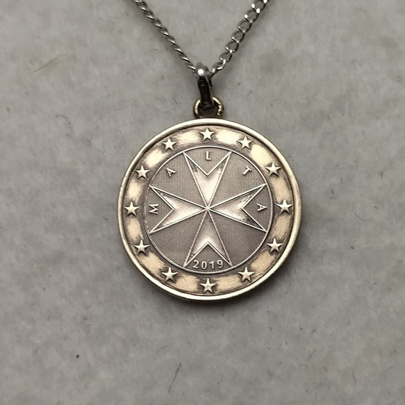 マルタ騎士団十字架 コインネックレス 着けっ放しOK ネックレス