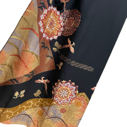 送料無料 ハートシェイプドネック 幅広い年齢層 留袖 金彩 金駒 鳳凰