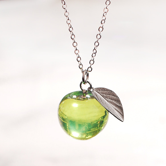 Green APPLE りんごネックレス ネックレス・ペンダント 林檎屋@1/5まで