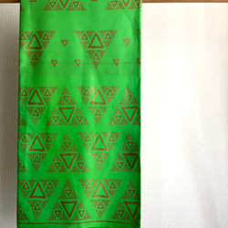 アフリカ生地  WOODIN グリーン プレーン コットン 2枚目の画像