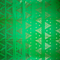 アフリカ生地  WOODIN グリーン プレーン コットン 3枚目の画像