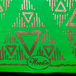 アフリカ生地  WOODIN グリーン プレーン コットン 5枚目の画像