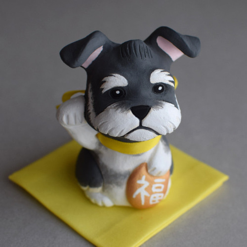 ご予約品（招き犬・シュナウザー） その他インテリア雑貨 城南窯 通販 