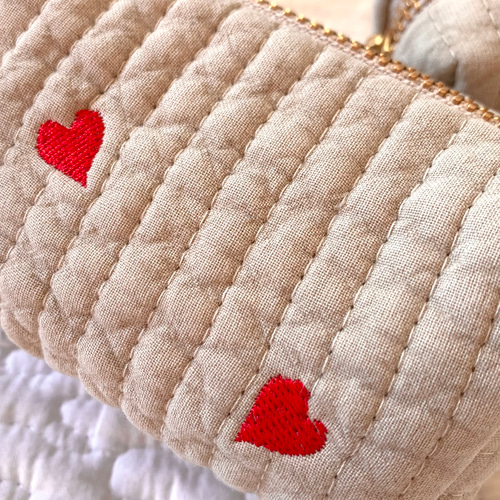 mini heart ミニミニポーチ H5.5W8D4 小物入れ ヌビポーチ